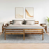 vidaXL Comodini 2 pz con 2 Cassetti Legno Antico 40x33x60 cm