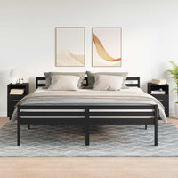 vidaXL Comodini 2 pz con 2 Cassetti Neri 36x36x68 cm