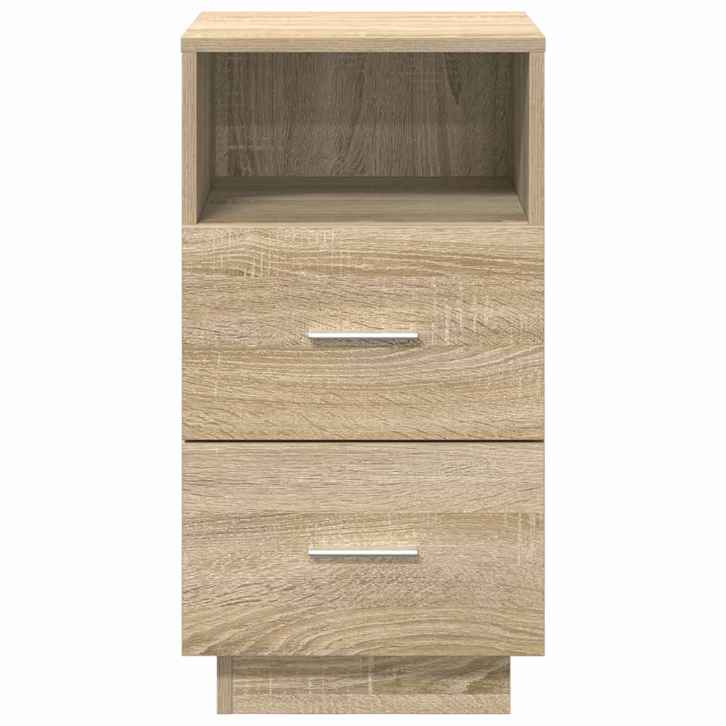Comodino con 2 Cassetti Rovere Sonoma 36x36x68 cm 858582