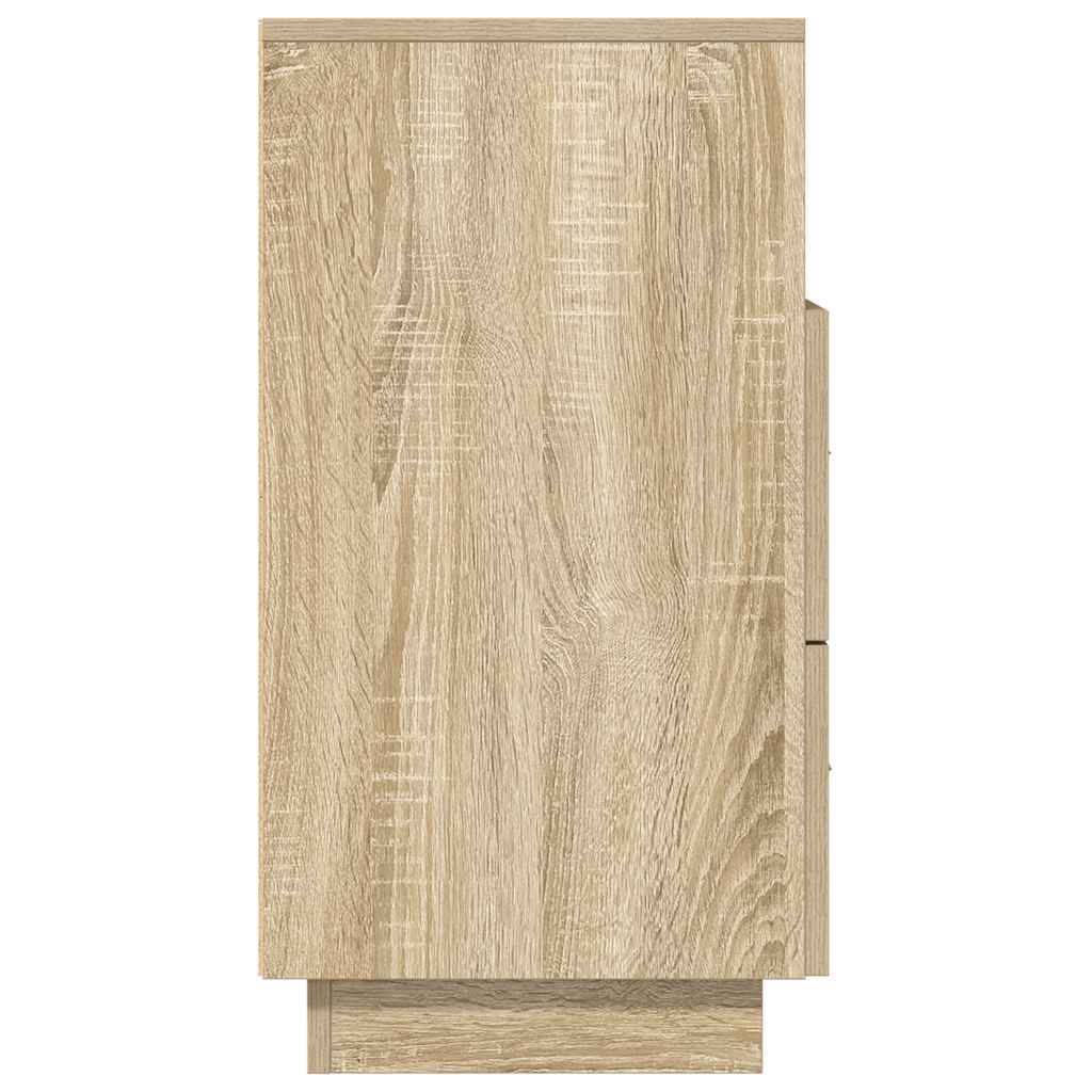 Comodino con 2 Cassetti-Tavolino da notte Rovere Sonoma 36x36x68 cm