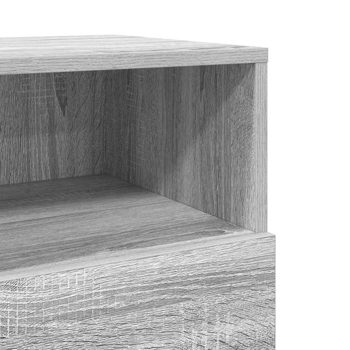 Comodino con 2 Cassetti Grigio Sonoma 36x36x68 cm 858588