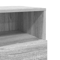 vidaXL Comodini 2 pz con 2 Cassetti Grigio Sonoma 36x36x68 cm