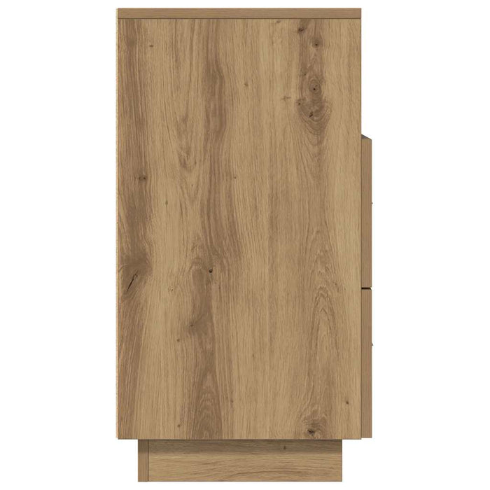 Comodini 2 pz con 2 Cassetti Rovere Artigianale 36x36x68 cm 858595