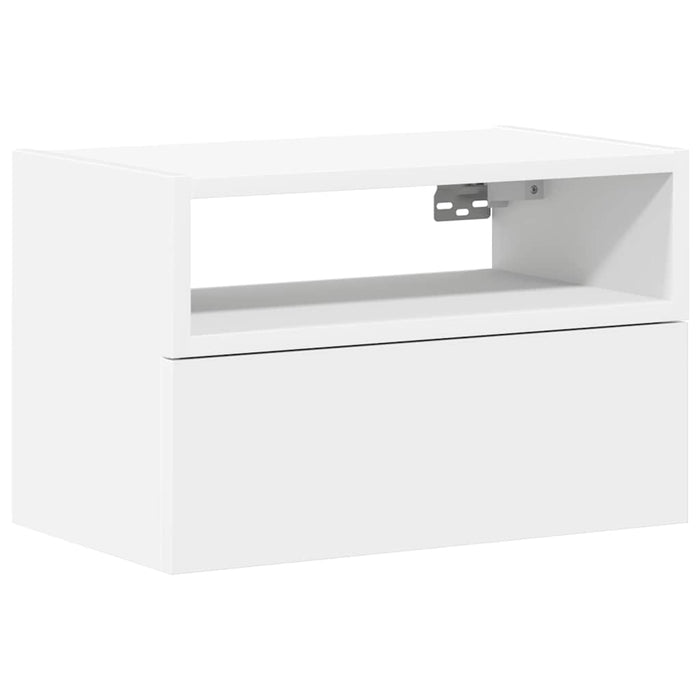 vidaXL Comodino a Parete Bianco 45x26x28,5 cm