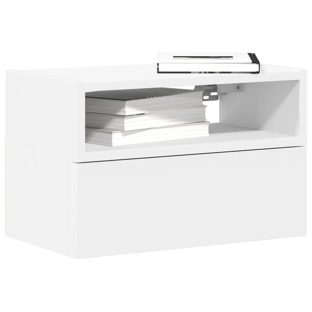 Comodino a Parete Bianco 45x26x28,5 cm 858596