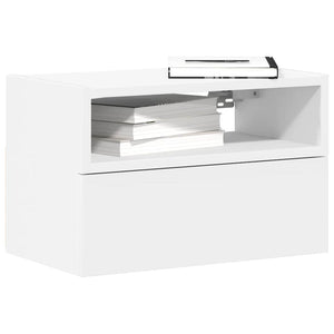 Comodino a Parete Bianco 45x26x28,5 cm 858596