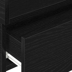 Comodino a Muro-Tavolino da notte sospeso Nero 45x26x28,5 cm