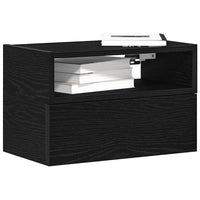 Comodini a Muro 2 pz-Set di 2 Tavolino da notte Nero 45x26x28,5 cm