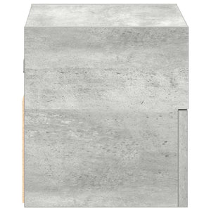 Comodini a Muro 2 pz-Set di 2 Tavolino da notte Grigio Cemento 45x26x28,5 cm