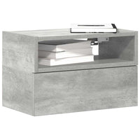 Comodini a Muro 2 pz-Set di 2 Tavolino da notte Grigio Cemento 45x26x28,5 cm