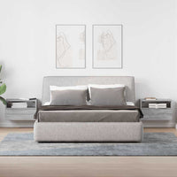 Comodini a Muro 2 pz-Set di 2 Tavolino da notte Grigio Sonoma 45x26x28,5 cm