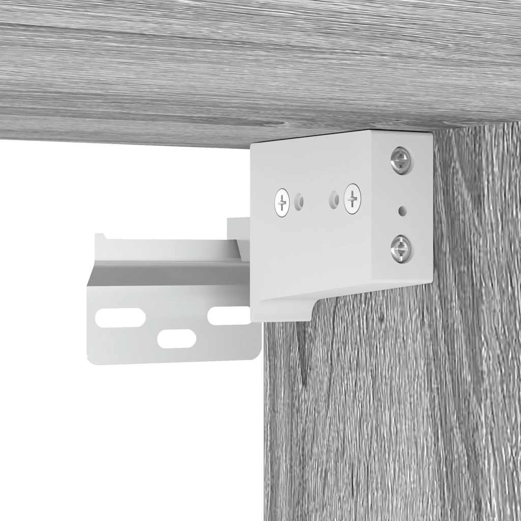 Comodini a Muro 2 pz-Set di 2 Tavolino da notte Grigio Sonoma 45x26x28,5 cm