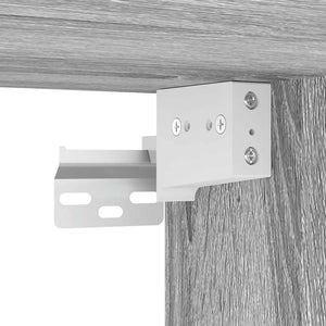 vidaXL Comodini a Muro 2 pz Grigio Sonoma 45x26x28,5 cm