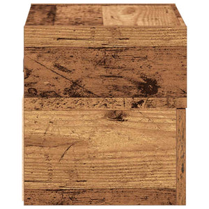 Comodini a Muro 2 pz Legno Antico 45x26x28,5 cm 858611