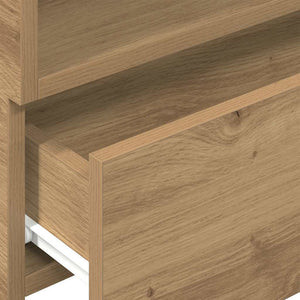 Comodino a Muro Rovere Artigianale 45x26x28,5 cm 858612