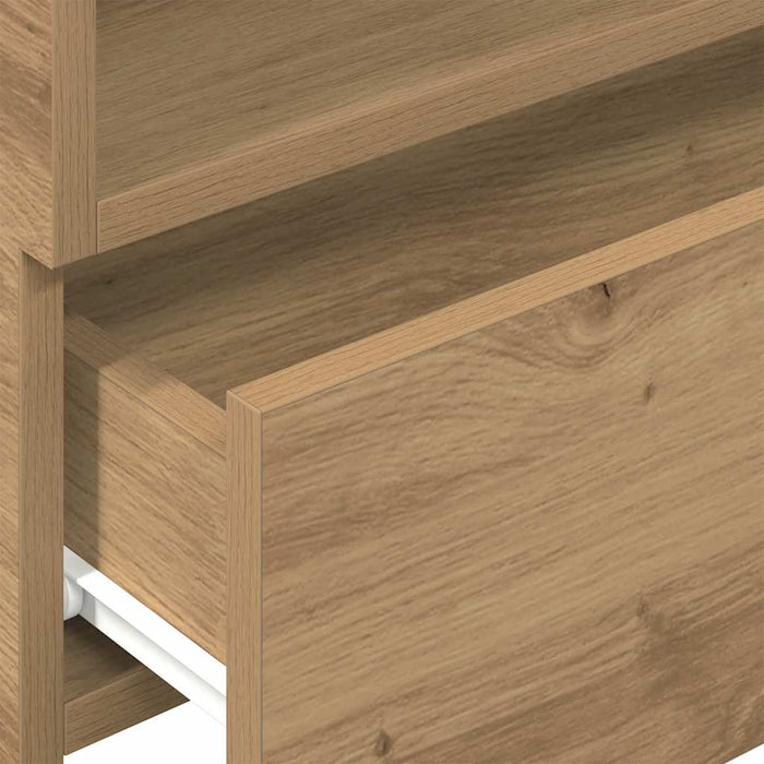 Comodini a Muro 2 pz Rovere Artigianale 45x26x28,5 cm 858613