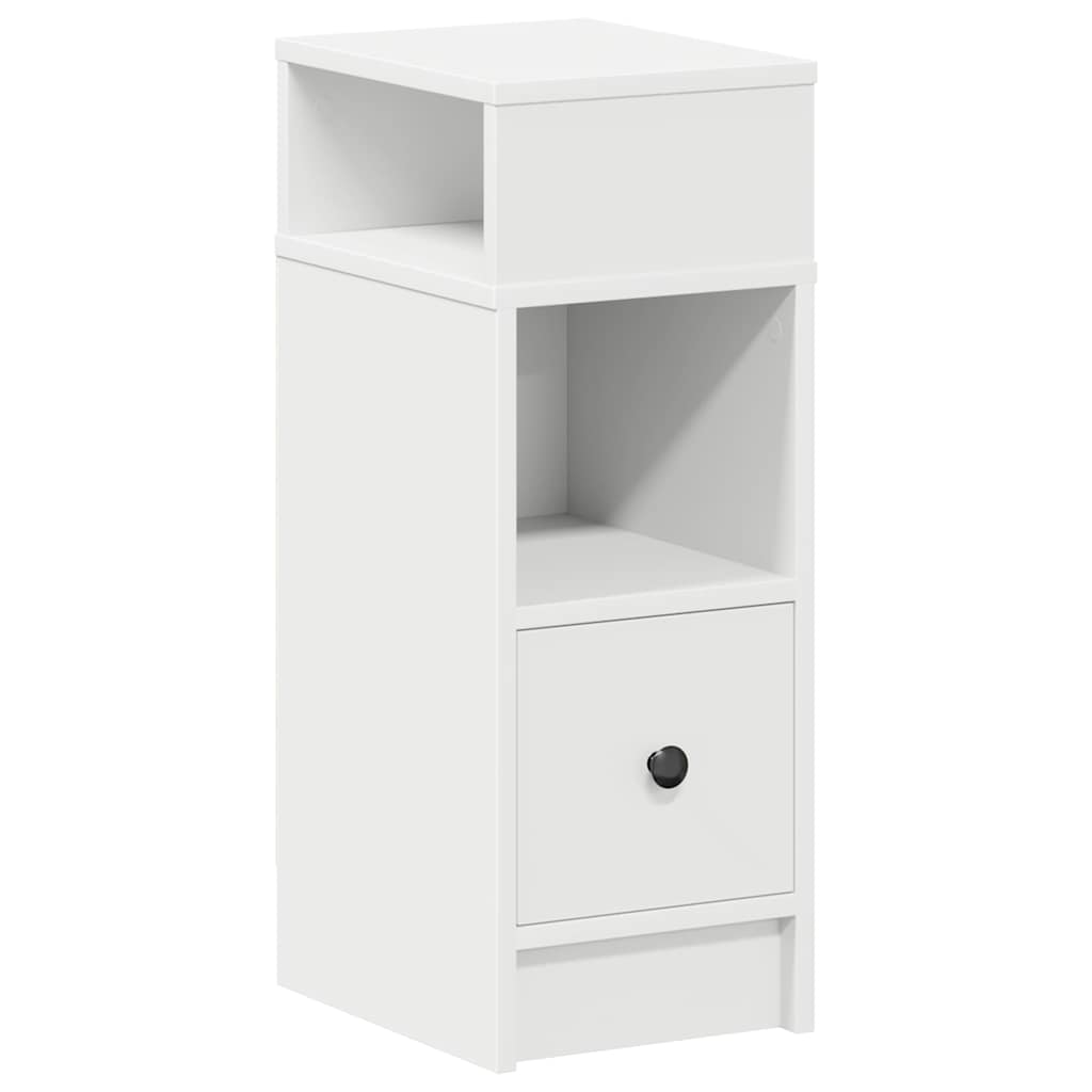 Comodino con Cassetto Bianco 25x31x66 cm 858614