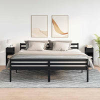 Comodini 2 pz con Cassetto Neri 25x31x66 cm 858617