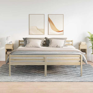 Comodini 2 pz con Cassetto Rovere Sonoma 25x31x66 cm 858619