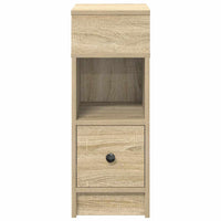 Comodini 2 pz con Cassetto Rovere Sonoma 25x31x66 cm 858619