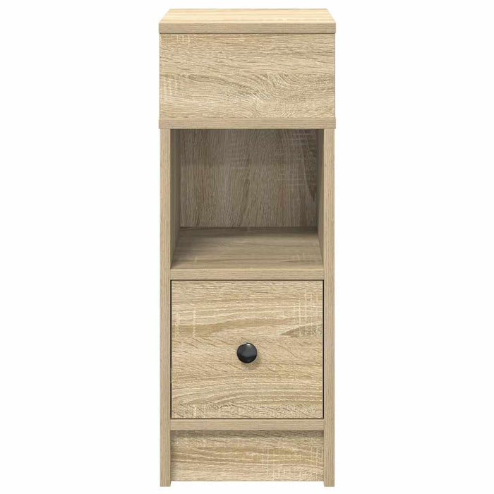 Comodini 2 pz con Cassetto Rovere Sonoma 25x31x66 cm 858619
