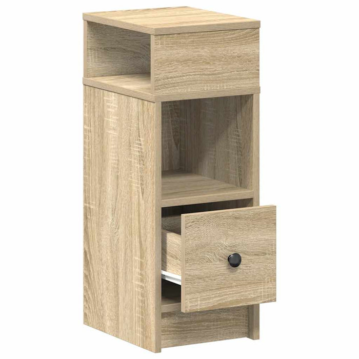 vidaXL Comodini 2 pz con Cassetto Rovere Sonoma 25x31x66 cm