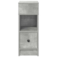Comodino con Cassetto Grigio Cemento 25x31x66 cm 858620