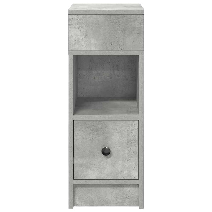 Comodino con Cassetto Grigio Cemento 25x31x66 cm 858620