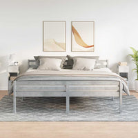 Comodini 2 pz con Cassetto Grigio Cemento 25x31x66 cm