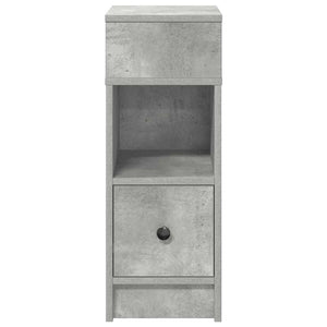 Comodini 2 pz con Cassetto Grigio Cemento 25x31x66 cm 858621
