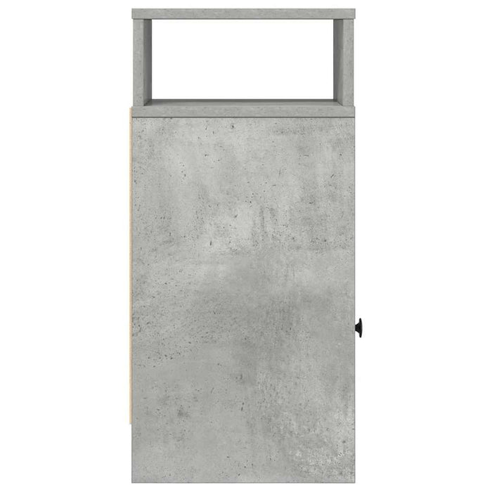 Comodini 2 pz con Cassetto Grigio Cemento 25x31x66 cm 858621