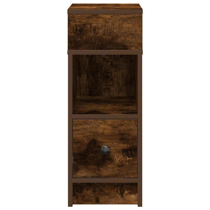 Comodino con Cassetto Rovere Fumo 25x31x66 cm