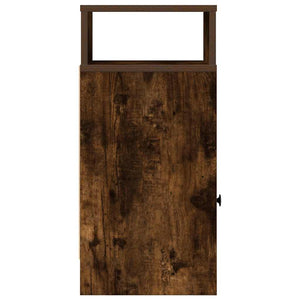 Comodino con Cassetto Rovere Fumo 25x31x66 cm 858622