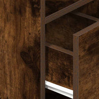 Comodino con Cassetto Rovere Fumo 25x31x66 cm