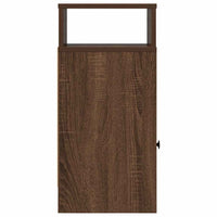 Comodini 2 pz con Cassetto Rovere Marrone 25x31x66 cm 858627