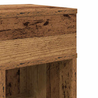 Comodino con cassetto-Tavolino da notte Legno Antico 25x31x66 cm