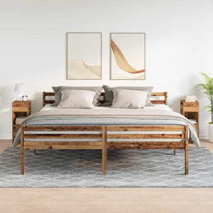 Comodini 2 pz con Cassetto Legno Antico 25x31x66 cm 858629