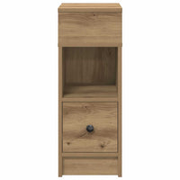 Comodino con Cassetto Rovere Artigianale 25x31x66 cm 858630