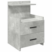 vidaXL Comodino con 2 cassetti Grigio Cemento 40x36,5x62 cm