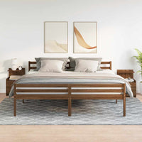 vidaXL Comodini 2 pz con 2 cassetti in rovere marrone 40x36,5x62 cm