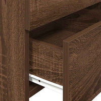 vidaXL Comodini 2 pz con 2 cassetti in rovere marrone 40x36,5x62 cm