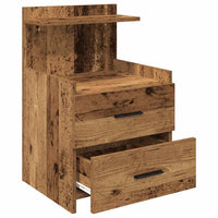 vidaXL Comodini 2 pz con 2 cassetti in legno vecchio 40x36,5x62 cm