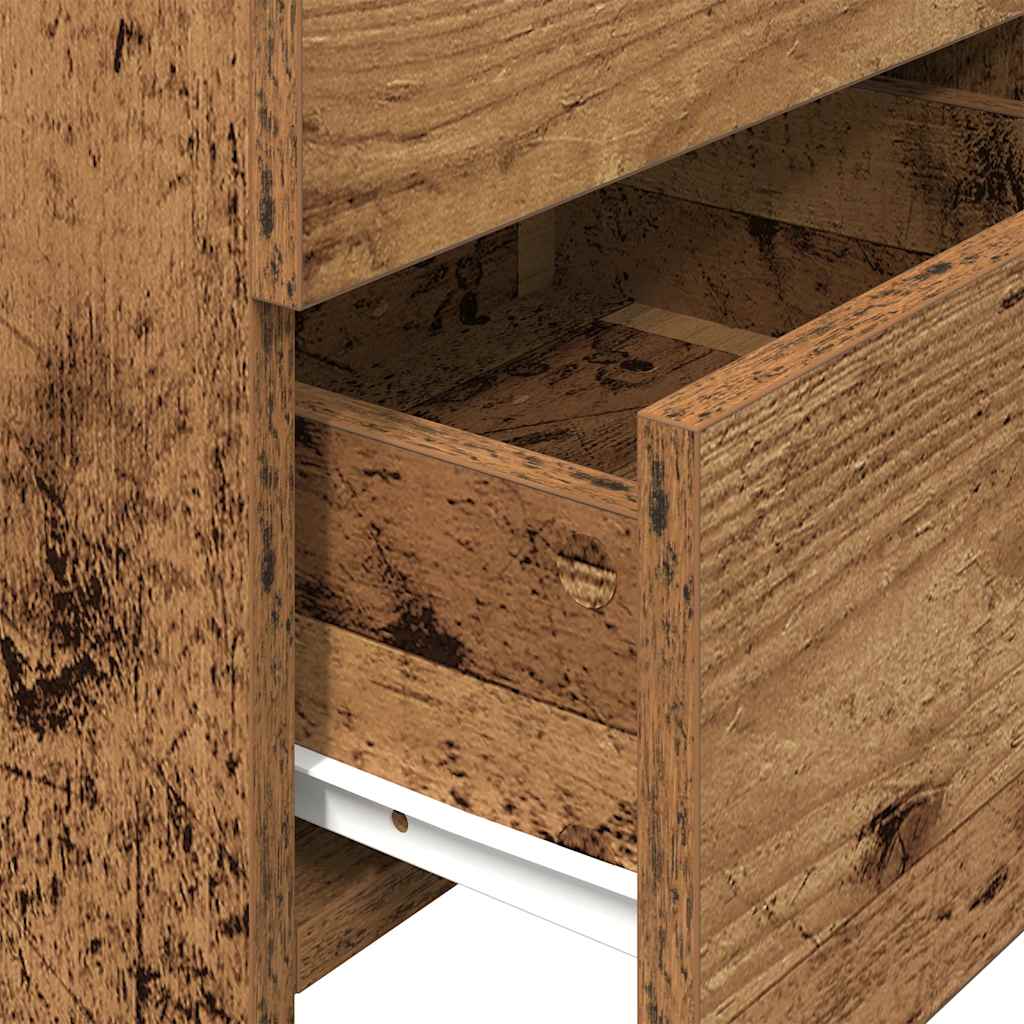 vidaXL Comodini 2 pz con 2 cassetti in legno vecchio 40x36,5x62 cm