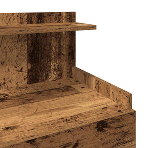 vidaXL Comodini 2 pz con 2 cassetti in legno vecchio 40x36,5x62 cm