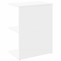 vidaXL Comodino Bianco 46,5x29x61 cm in Legno Multistrato