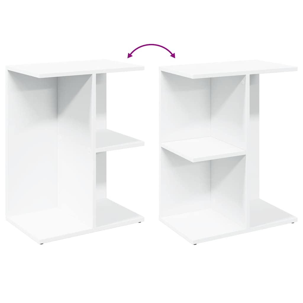 vidaXL Comodino Bianco 46,5x29x61 cm in Legno Multistrato