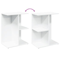 vidaXL Comodino Bianco 46,5x29x61 cm in Legno Multistrato