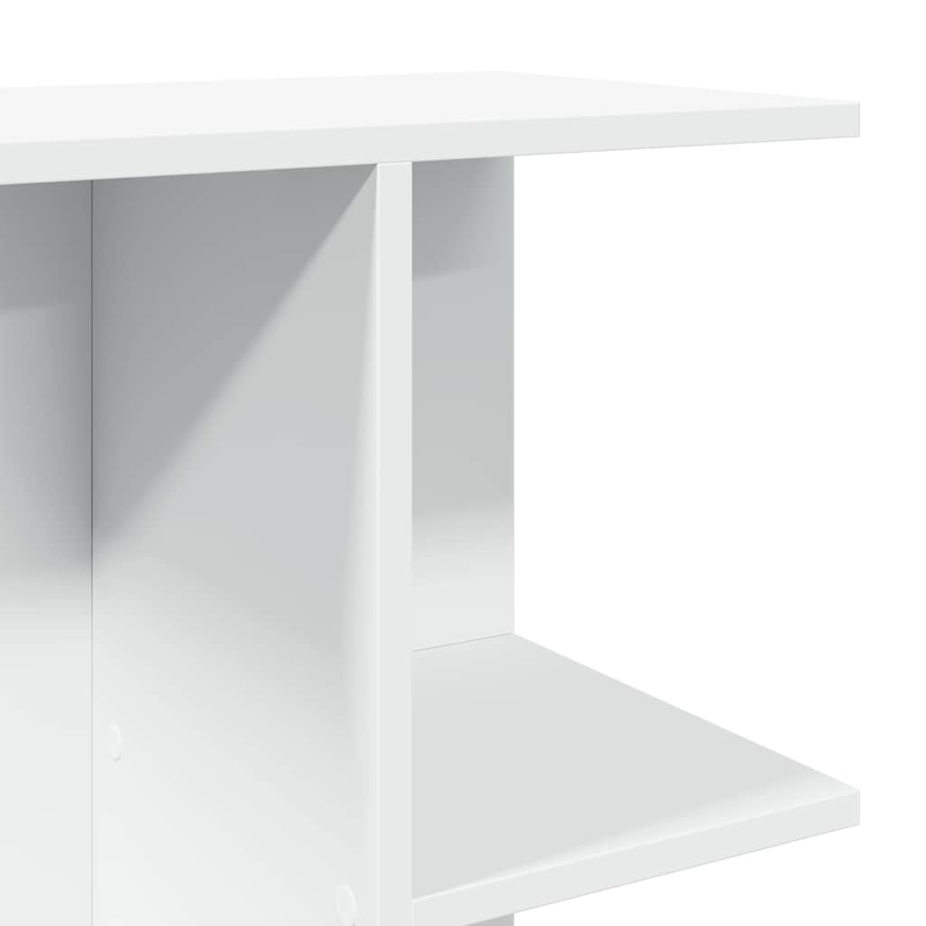vidaXL Comodino Bianco 46,5x29x61 cm in Legno Multistrato