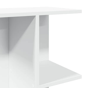 vidaXL Comodino Bianco 46,5x29x61 cm in Legno Multistrato