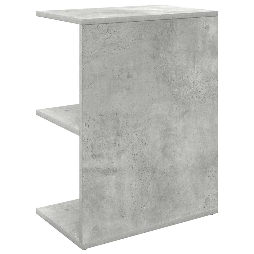 Comodino Grigio Cemento 46,5x29x61 cm in Legno Multistrato 858656